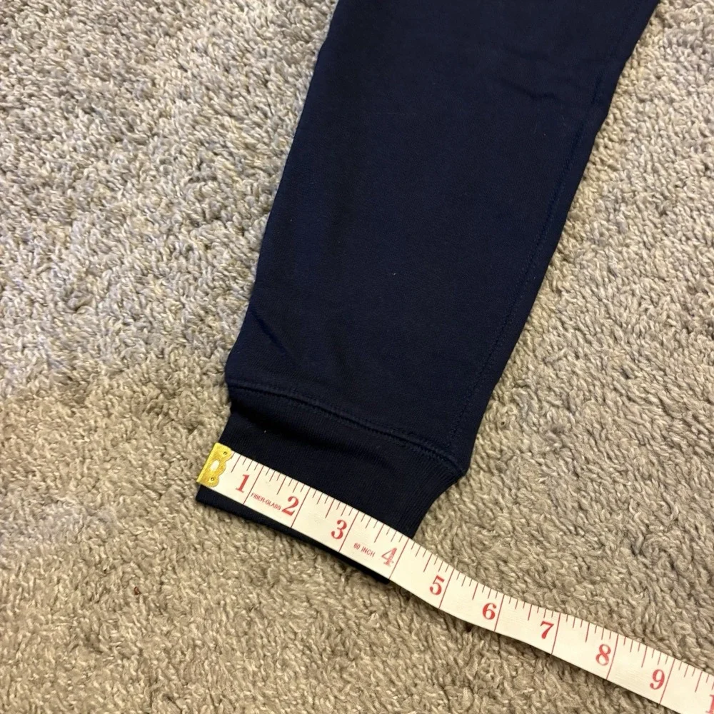 NEW Polo Ralph Lauren French Terry Pink Pony Blue Slim Fit Pants Girls L 12-14